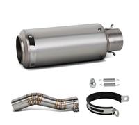 YUQUDGELKY Per CBR250RR CBR250 RR 2017 2018-2024 Scarico Sportivo Racing Slip-On Line Tubo Di Collegamento Centrale Per Moto Con Silenziatore Project(Style D)