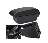 YUQUDGELKY Per Citroën C1 Scatola Bracciolo Auto Accessori Auto Bracciolo Scatola Di Archiviazione Bracciolo Centrale Interno(B3 Nero bianco 3USB)