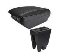 YUQUDGELKY Per Citroën C1 Vanità Bracciolo Auto Scatola Di Archiviazione Accessori Auto Interni Retrofit(H All Black 4 USB)
