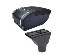 YUQUDGELKY Per Citroen C3 C4 Scatola Bracciolo Per Citroen C3 C4 Scatola Bracciolo Auto Scatola Di Stivaggio Pezzi Di Retrofit Interni(E red line 9USB)