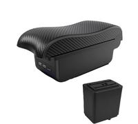 YUQUDGELKY Per Citroën Per Berlingo Bracciolo Auto Box Di Riporo Accessori Auto Interfaccia Ricarica USB(B3 Nero bianco 3USB)