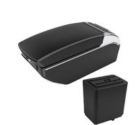 YUQUDGELKY Per Citroën Per Berlingo Scatola Bracciolo Auto Kit Retrofit Dedicato Scatola Di Archiviazione Scatola Bracciolo Centrale(A3 Nero bianco 7USB)