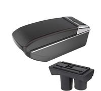 YUQUDGELKY Per Citroën Per C-Elysee Scatola Bracciolo Centrale Portaoggetti Interno Ricambio Accessorio Auto Con USB(B1 Black red NO USB)