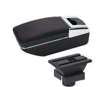 YUQUDGELKY Per Citroën Per Sega Scatola Bracciolo Auto Modifica Interni Ampio Spazio Di Stoccaggio Con USB(A1 Nero rosso SENZA USB)