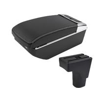 YUQUDGELKY Per Datsun GO Per GO Plus Universale Box Bracciolo Centrale Auto Portabicchieri(A3 Nero bianco 7USB)