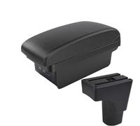 YUQUDGELKY Per Datsun GO Portabraccioli Per Datsun GO Plus Bracciolo Centrale Universale Per Auto Scatola Di Archiviazione Portabicchieri(B2 linea nera 3USB)
