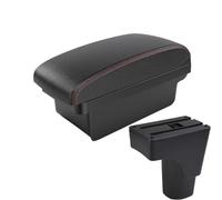 YUQUDGELKY Per Datsun GO Portabraccioli Per Datsun GO Plus Bracciolo Centrale Universale Per Auto Scatola Di Archiviazione Portabicchieri(A1 Nero rosso SENZA USB)