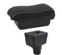 YUQUDGELKY Per F&ord Per Ecosport 2018 2019 2020 2021 Bracciolo Pelle Bracciolo Console Centrale Stoccaggio Interfaccia USB(B2 Linea Bianca)