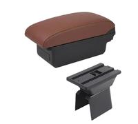 YUQUDGELKY Per F&ord Per Fiesta Bracciolo Per F&ord Per Fiesta Mk5 Bracciolo Auto Vanity Centrale(A6 marrone Senza USB)