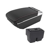 YUQUDGELKY Per F&ord Per Fiesta Per Fiesta MK7 Bracciolo Auto 2009-2017 Portaoggetti Accessori Interni(A1 Nero rosso 7USB)
