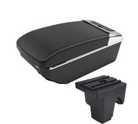 YUQUDGELKY Per F&ord Per FOCUS 3 Bracciolo Portaoggetti Per F&ord Per Focus III MK3 Auto Bracciolo Scatola Di Archiviazione(A1 Nero rosso 7USB)