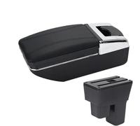 YUQUDGELKY Per Fit Per Jazz 2 2008 2009 2010 2011 2012 2013 Bracciolo Auto Scatola Di Immagazzinaggio Braccio Accessori Auto(Linea nera A2 Nessuna USB)
