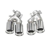 YUQUDGELKY Per G30 G31 G32 525i 528i 530i M5 Quad Car In Acciaio Inossidabile Stile Marmitta Terminale Di Scarico Sistema Di Scarico(Argento)