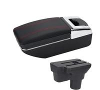 YUQUDGELKY Per Hyundai Per Solaris 2 Per Accent Per Verna 2017 2018 2019 2020 2021 2022 Bracciolo Auto Scatola Portaoggetti Centrale(A1 Nero rosso SENZA USB)