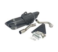 YUQUDGELKY Per Italjet Per Jet-Set 50 AIR 4T 2004+ Sistema Di Scarico Completo Da 38 Mm Marmitta Tubo Di Scarico Gomito Tubo Di Scarico Per Moto(NERO)