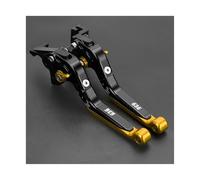 YUQUDGELKY Per Kawasaki Per Ninja ZX636 ZX6RR 2005-2006, Manopole Per Leve Freno E Frizione Regolabili Pieghevoli Per Moto(Oro nero)