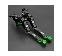 YUQUDGELKY Per Kawasaki Per Ninja ZX636 ZX6RR 2005-2006, Manopole Per Leve Freno E Frizione Regolabili Pieghevoli Per Moto(Nero verde)