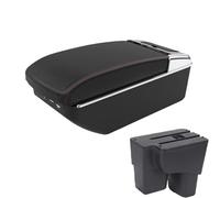 YUQUDGELKY Per Kia Per Pegas Bracciolo Auto Scatola Scatola Portogiochi Centrale Accessori Auto Ricambi Interni Con USB(A1 Nero rosso 7USB)