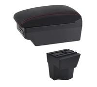 YUQUDGELKY Per KIA Per Rio 5 2012 2013 2014 2015 2016 2017 2018 2019 Portabracciolo Auto Bracciolo In Pelle Scatola Di Archiviazione Console Centrale(E1 Linea Rossa)