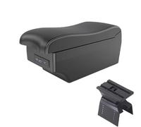 YUQUDGELKY Per Lada Per Vesta SW Cross Sport Bracciolo Console Centrale Scatola Di Immagazzinamento Con Interfaccia USB Portabicchieri(A1 Nero rosso 7USB)