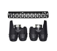 YUQUDGELKY Per Land Rover Per Defender 90 110 130 2020-2025 Terminale Di Scarico In Lega Di Alluminio Con Ugello Tondo Nero E Punta Quadrata(Round hole+mesh 2.0 A)