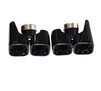 YUQUDGELKY Per Land Rover Per Defender 90 110 2020-2024 Terminale Di Scarico Modificato Ugello Marmitta Quadrato Nero In Materiale Cellulare(Nero A,3.0)