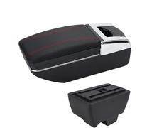 YUQUDGELKY Per Mahindra Per Bolero Box Bracciolo Universale Modifica Vano Centrale Auto Accessori(A1 Nero rosso SENZA USB)