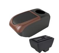 YUQUDGELKY Per Mahindra Per Bolero Portabraccioli Bracciolo Centrale Universale Portaoggetti Interfaccia USB(B3 Brown frame 6USB)