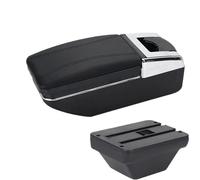 YUQUDGELKY Per MG Per ZS Bracciolo Auto Scatola Portogiochi Centrale Accessori Auto Interno Kit Retrofit Con USB E Portabicchieri(Linea nera A2 Nessuna USB)