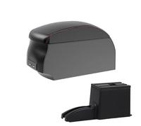 YUQUDGELKY Per N&issan Per DATSUN MIDO NODO Bracciolo Auto Scatola Di Archiviazione Accessori Scatola Bracciolo Centrale(A1 Black Red single)
