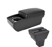 YUQUDGELKY Per N&issan Per Kicks Scatola Bracciolo Auto 2016-2021 Parti Interni Parti Di Retrofit Scatola Di Stoccaggio Centrale Interfaccia USB(Red line 6 usb)