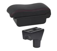 YUQUDGELKY Per N&issan Per March Per Micra K13 MK4 IV 2010-2023 Per Sunny Bracciolo Portaoggetti Auto Scatola Di Contenimento Console Centrale(C2 Linea rossa)