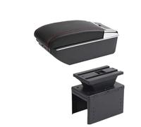 YUQUDGELKY Per N&issan Per Micra K14 2020 2021 2022 2023 Portabraccio Scatola Di Stoccaggio Interni Accessori Auto(C1 linea rossa 7USB)