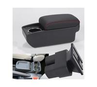 YUQUDGELKY Per N&issan Per NV200 Auto Bracciolo Centrale Portaoggetti Portabicchieri Retrofit Scatola Bracciolo Centrale(B1 Nero rosso 6USB)