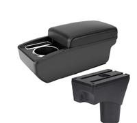 YUQUDGELKY Per N&issan Per Sunny Per March Per Micra K13 2010-2022 Bracciolo Auto Vano Contenitore Pezzi Retrofit(Linea nera A2 Nessuna USB)