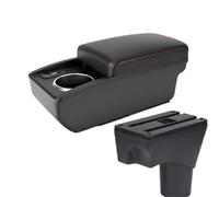 YUQUDGELKY Per N&issan Per Sunny Per March Per Micra K13 2010-2022 Bracciolo Auto Vano Contenitore Pezzi Retrofit(B1 Red line 6 usb)