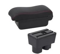 YUQUDGELKY Per N&issan Per Tiida C11 Bracciolo Per N&issan Per Sylphy Per Tiida Per Latio Scatola Bracciolo Auto Scatola Bracciolo Centrale Interna(C1 Nero rosso NO USB)