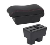 YUQUDGELKY Per N&issan Per Tiida C11 Bracciolo Per N&issan Per Sylphy Per Tiida Per Latio Scatola Bracciolo Auto Scatola Bracciolo Centrale Interna(B1 Nero rosso 3USB)