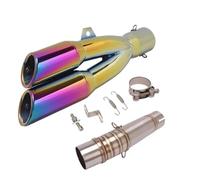 YUQUDGELKY Per NC700 NC700X NC700S NC750 NC750X NC750S 2012 2013 2014 2015-2021 2022 2023 Terminale Di Scarico Centrale Con Doppio Foro(Style C)