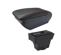 YUQUDGELKY Per Opel Per Astra Scatola Portabracciolo Pezzi Di Retrofit Per Opel Per Astra J Bracciolo Auto Scatola Di Archiviazione Centrale Interni(F linea rossa Nessuna USB)