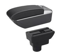 YUQUDGELKY Per Opel Per Corsa D Scatola Bracciolo Schienale Interno Parte Retrofit Scatola Di Archiviazione Accessorio(D3 Nero bianco No USB)