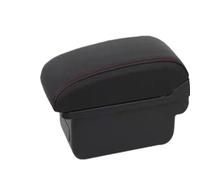 YUQUDGELKY Per Opel Per Corsa E 2014 2015 2016 2017 2018 2019 2020 Scatola Bracciolo Scatola Di Archiviazione Retrofit Interno(A1 Nero rosso SENZA USB)