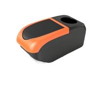 YUQUDGELKY Per Peugeot 207 Scatola Bracciolo Auto Scatola Di Archiviazione Centrale Restyling Interno Accessori Auto(B2 Orange frame 6USB)