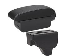 YUQUDGELKY Per Peugeot 208 Portabrasile Per Peugeot 2008 Bracciolo Auto 2019-2024 Scatola Di Archiviazione Ricambi Retrofit Dettagli Interni(B3 Nero bianco 3USB)
