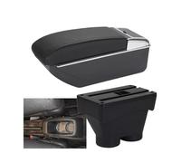 YUQUDGELKY Per Peugeot 208 Scatola Bracciolo 2012-2018 Scatola Di Archiviazione Auto Bracciolo Pezzi Di Retrofit Dettaglio Interno(D2 Linea nera Nessuna USB)