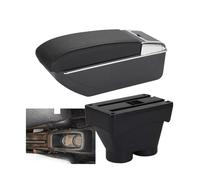 YUQUDGELKY Per Peugeot 208 Scatola Bracciolo 2012-2018 Scatola Di Archiviazione Auto Bracciolo Pezzi Di Retrofit Dettaglio Interno(B2 Linea nera 7USB)