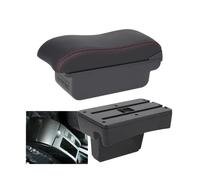 YUQUDGELKY Per Peugeot 307 2001 2002 2003 2004 2005 2006 2007 2008 Portabevande Bracciolo Auto Accessori Auto Scatola Portaoggetti Auto(B1 Nero rosso 3USB)