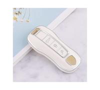 YUQUDGELKY Per Porsche Per Cayenne Per Panamera 971 9Y0 2018- 911 Per Carrera 992 2019- Custodia Integrale Per Chiave Auto In TPU(BIANCO)