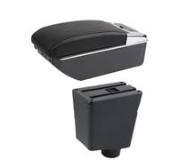 YUQUDGELKY Per R&enault Per Clio 4 Per Captur Per Clio 3 III IV Box Bracciolo Accessorio Stoccaggio Parti Interno Retrofit(D linea nera 7USB)