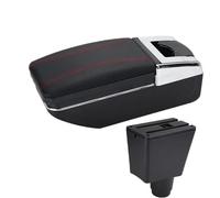 YUQUDGELKY Per R&enault Per Logan 2 Bracciolo Per Dacia Per Logan 2 Per Dokker Per Sandero 2 Portabraccioli Auto(A1 Nero rosso SENZA USB)